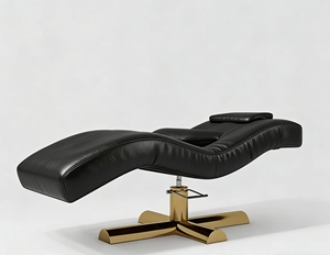 Mesa de Masaje Moderna Más Vendida, en Cuero PU Negro con Detalles Dorados, Altura Ajustable, Colores Personalizables, Ideal para Salón de Belleza o Sala de Estar - Product Image 2