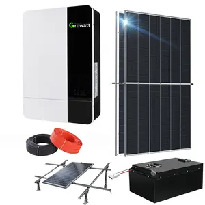 Alimentado por sistema solar para sistema de energía PV sistema de energía solar fuera de la red USO COMERCIAL energía solar hogar kit completo