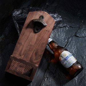 Tappi apribottiglie in legno Vintage <span class=keywords><strong>da</strong></span> parete Collector Catcher decorazione Bar regalo uomini amanti della birra Logo personalizzato uso del vino - Product Image 5