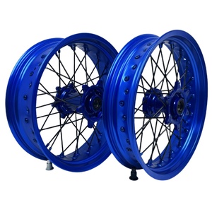 Jeu de roues Supermoto CNC 7116-T6 en aluminium de 17 pouces pour YAMAHA <span class=keywords><strong>YZ</strong></span> YZF <span class=keywords><strong>125</strong></span> 250 450, pièces de moto tout-terrain, jantes - Product Image 4