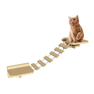 Muurgemonteerde Kattenplank Kat Activiteit Boom Klimmen Brug Ladder Trappen Indoor Kattenmuur Meubels