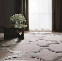 Tapis en laine sur mesure - Tapis moderne doux pour chambre à coucher et salon, antidérapant, tufté à la main, poils moyens 12-14 mm, taille/couleur personnalisée