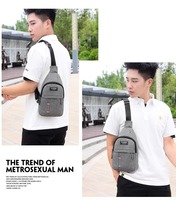 Tas Selempang Dada Pria Bahan Nilon Model Baru Fashionable, Tas Selempang Satu Bahu, Fungsi Dompet dan Tempat Ponsel untuk Samsung Oppo