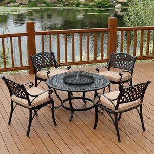 Mobilier d'extérieur moderne en aluminium Ensemble confortable de salon et de cuisine en métal pour hôtels et salles à manger - Product Image 3