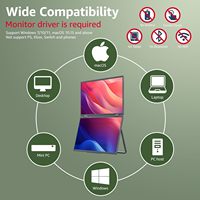 Moniteur portable 15,6 pouces 1080P FHD IPS 60Hz /USB-C triple écran avec haut-parleur, support VESA et béquille pour
