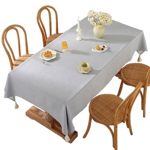 Mantel de lino de poliéster 100%, Cuadrado rectangular personalizado, sólido, estilo moderno de alta calidad, tejido impermeable para eventos de boda en casa - Product Image 2