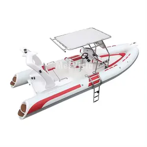 CE Europe Luxury 6m fiberglass inflatable outboard motor boat with trailer for sale