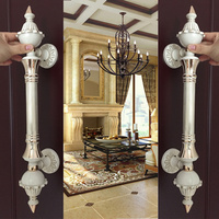Poignée de porte en alliage de zinc antique, longueur 280-550 mm, poignée de porte en bronze, poignée de porte d'entrée d'hôtel, poignée de porte de centre commercial, 1 pièce