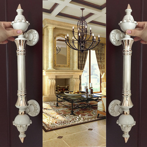 Maniglia per Porta in Lega di Zinco Anticata, Lunghezza 280-550mm, Maniglia a Tiro in Bronzo per Cancelli, Ingressi di Hotel e Centri Commerciali - Product Image 5