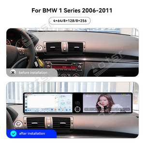 Autoradio QLED à double écran 12,3'' pour <span class=keywords><strong>BMW</strong></span> Série 1 <span class=keywords><strong>E81</strong></span>/E82/<span class=keywords><strong>E87</strong></span>/E88 2006-2011, installation sur tableau de bord, GPS, Android Auto, CarPlay - Product Image 2