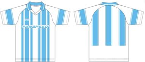 <span class=keywords><strong>Camiseta</strong></span> de Fútbol Clásica Estilo Argentino Personalizada OEM, Jersey de Fútbol a Rayas Azul y Blanco de Calidad Auténtica - Product Image 2
