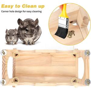 Maison pour animaux de compagnie en bois naturel fabriqué à la main petit Animal cachette cabane jouet à mâcher pour cochon d'inde Chinchilla Rat souris gerbille hérisson - Product Image 6