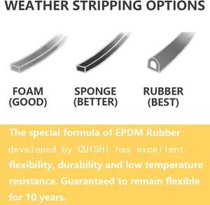 Bande <span class=keywords><strong>d</strong></span>'étanchéité pour portes/fenêtres de 18 pieds, avec support auto-adhésif, pour sceller les grands espaces - Product Image 5