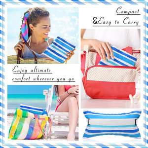 شعار مخصص محمول في الهواء الطلق نفخ المتسكع الشمس الصيف الشاطئ حمامات الرمال السفر العطلات إزالة غطاء حزام الظهر - Product Image 5