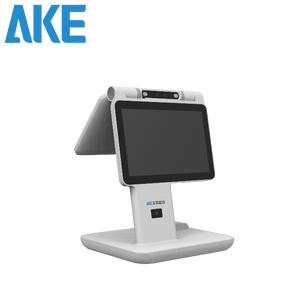 Kiosque de gestion des visiteurs AKE Parking à double écran 10,1 pouces, terminal intelligent à reconnaissance faciale avec lecteur de <span class=keywords><strong>code</strong></span> <span class=keywords><strong>QR</strong></span> et imprimante - Product Image 1