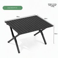 Table de camping pliante moderne en métal carbone avec structure en X, durable, facile à transporter, pour barbecue, repas en plein air, plage et parc