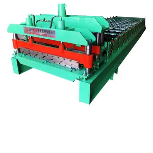 Roofing Roll Forming Machine Heat Pump PLC Roof Calaminones Manufacturing Machines for Sale DX Kenya Common Used Glazed Metal