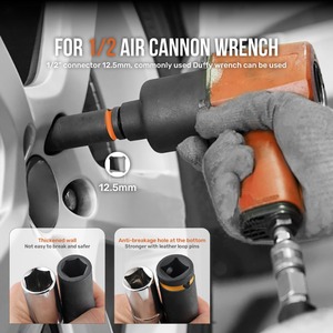 Bán buôn 1/2 "Hex tác động ổ cắm thiết lập cho tự động sửa chữa DIY công cụ cơ khí với khí nén wrenches nhà để xe lưu trữ OEM/ODM có sẵn - Product Image 3