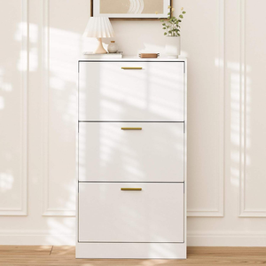 Ingresso Moderno con Scarpiera Nascosta Ultra Sottile e Stretta, Contenitori Indipendenti con Espositore Superiore, Armadietti <span class=keywords><strong>in</strong></span> <span class=keywords><strong>Legno</strong></span> - Product Image 3