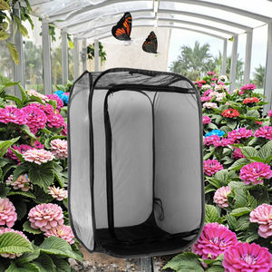 <span class=keywords><strong>Cage</strong></span> pour animaux de compagnie solide respirante <span class=keywords><strong>portable</strong></span> avec treillis métallique à double fermeture éclair pour insectes reptiles papillons - Product Image 5