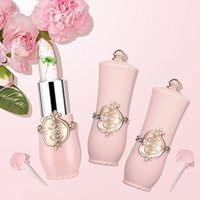 Fleur Gelée Rouge À Lèvres Nutritif Température Couleur Changeante Magique Rouge À Lèvres Saveur De Pêche Baume À Lèvres