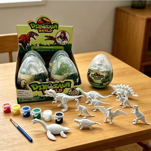 AJB Dino World Kit di Pittura Dinosauro Fai-da-Te, Set T-Rex con Vernice Acrilica Sicura, Regalo Educativo - Product Image 2