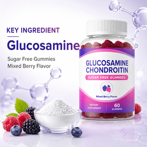 Gummies de Glucosamine et Chondroïtine Biologiques Sans Sucre avec Supplément de Glucosamine Hydrochloride pour le Soutien de la Santé Articulaire des Adultes - Product Image 2