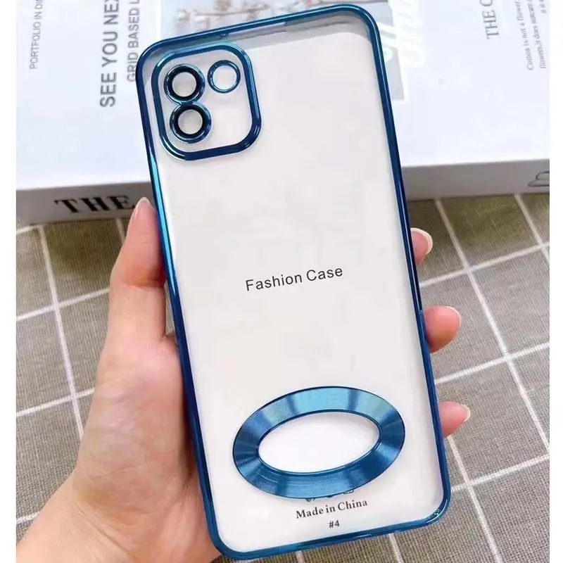 Pembuatan Film Pelindung Lensa Casing Ponsel TPU Lembut Lingkaran Transparan Tekstur CD Dilapisi untuk Samsung Galaxy A72