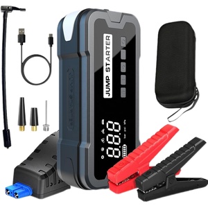 Démarreur <span class=keywords><strong>de</strong></span> voiture portable Jumper Booster 4000A 12V, batterie externe, pompe à air, gonfleur <span class=keywords><strong>de</strong></span> pneus, charge USB-C, écran numérique, lumière LED - Product Image 1
