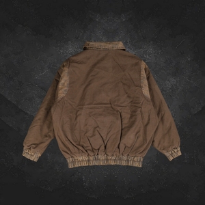 Chaquetas Bomber Casuales Vintage para Hombre con Cremallera, Chaquetas Cortas Personalizadas Estilo Universitario con Parches Lavados, Venta al por Mayor - Product Image 1