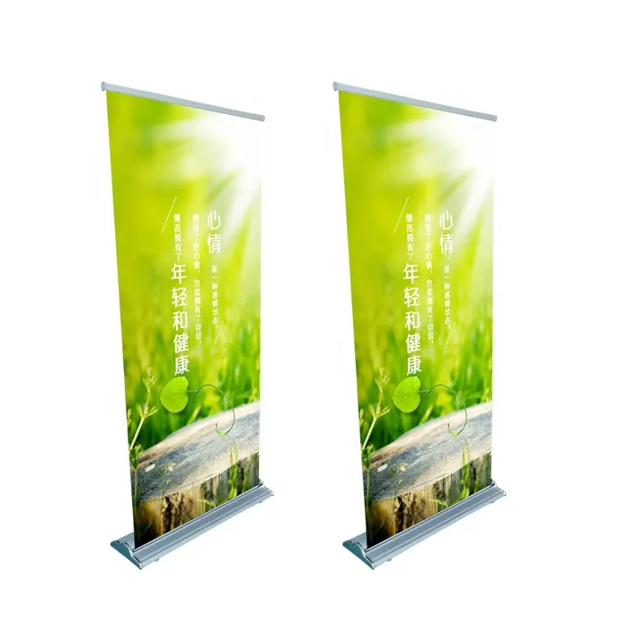 Beurs roll up lcd-scherm draagbare aluminium china roll-up standee