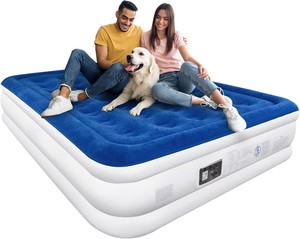 Colchón Inflable Portátil y Resistente para Viajes, con Bomba Integrada, Doble Altura, para Camping y Hogar - Product Image 4