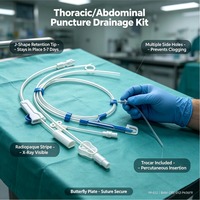 Kit de drainage thoracique tout-en-un pour hémothorax vétérinaire