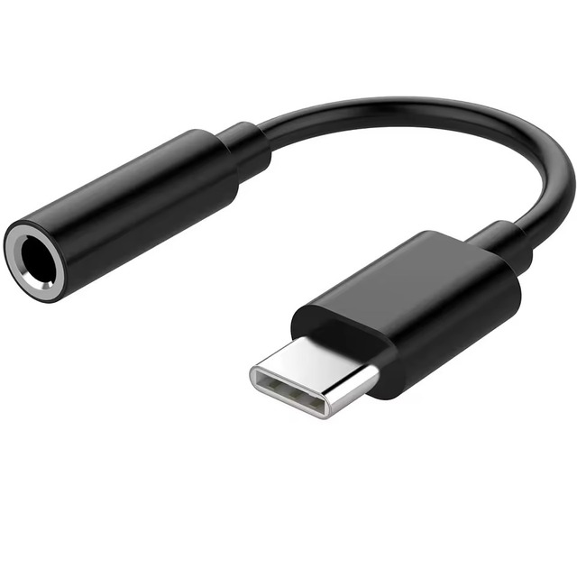 USB Type C 3.5mm Jack Female Adapter PVC Jacket Audio Converter Dongle Cable Cord for Headphone Jack Type C Aux Jack Adapter