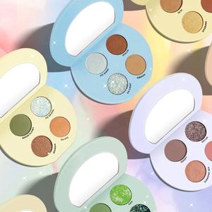 ล่าสุด4สีอายแชโดว์มังสวิรัติแต่งหน้าฉลากส่วนตัวอายแชโดว์ Palette - Product Image 1