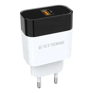 18W QC3.0功率快速充电器Solo端口USB壁式充电器EU US IN Plug移动充电器