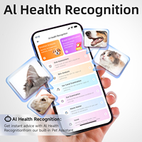 Rastreador GPS 4G para Mascotas, Monitor de Salud, Seguimiento de Actividad 24/7, Diagnóstico Veterinario por IA, Geocerca, Seguimiento en Tiempo Real, Más de 20 Horas de Batería, Silicona