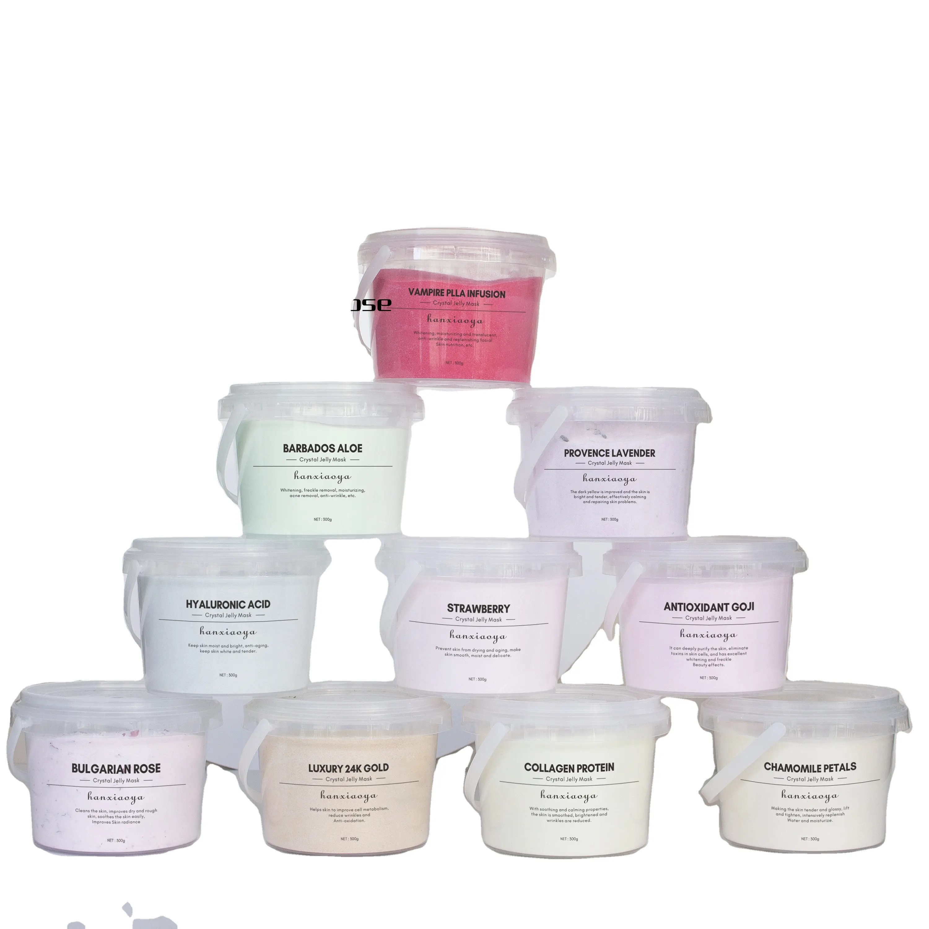 Masque de gelée vente chaude, marque privée, masque d'argile biologique, poudre Anti-âge, hydrogelée, soins de la peau, masque de gelée pelable