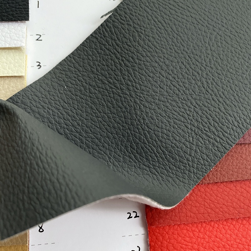 Embossed Litchi Pattern PVC Mesh Cloth Synthetic Leather Fabric Upholstery Shoes Bags Outdoor Car Seat Craft Waterproof