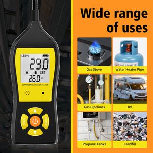 เครื่องดมกลิ่นก๊าซแบบพกพาค้นหาการรั่วไหลของก๊าซที่ติดไฟได้เช่นเครื่องตรวจจับก๊าซมีเทน LPG LNG - Product Image 5