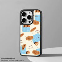 Coque de téléphone magnétique dessin animé pour Iphone16 16pro/promax 15 15promax/14Promax/14pro 14/13 13pro 12 11 coque Texture en Fiber de carbone