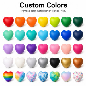 Pelota Antiestrés de Espuma Suave con Logotipo Personalizado en Forma de Corazón, Juguete para Aliviar el Estrés, Regalo Promocional para Eventos Médicos y Benéficos - Product Image 4