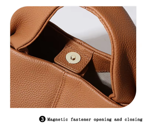 Bolso de Mano de Cuero Genuino para Mujer 2026, Bolso de Mano con Logotipo, Bolso Cruzado Retro - Product Image 5