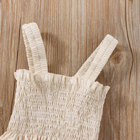 Ensemble Estival Sans Manches en Coton pour Nouveau-né : Combinaison & Bandeau à Nœud – Tenue Tendance 2 Pièces pour Bébé Fille