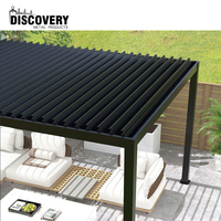 Pavillon de jardin autoportant en alliage d'aluminium de qualité supérieure, écologique, avec système de drainage intégré avancé pour spa