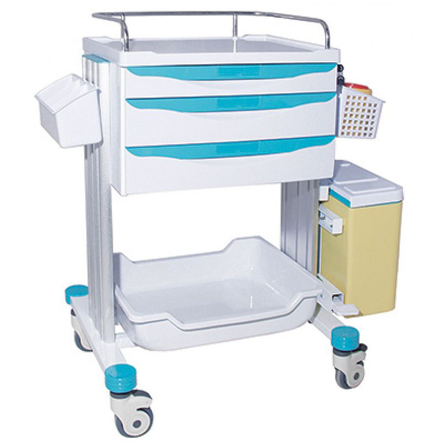 Hospital Medical Surgical Equipment ABS Utility Trolley Cart