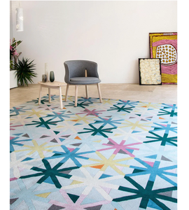 Apex Vibe Hand Tufted Multicolor New Zealand Wool <b>Rug</b> by Rugfine Premium Luxury Handmade Area Carpet with Modern Artistic Design - Product Image 1