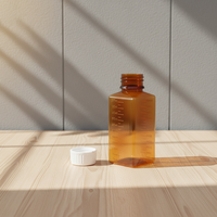 Flacon de médicament liquide carré à remplissage rapide et sécurisé pour enfants, 150 ml, avec échelle claire, en plastique, pour capsules et pilules