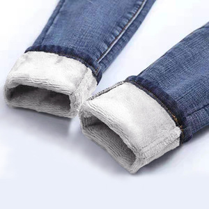 Jeans caldi invernali donna a vita alta pantaloni di <span class=keywords><strong>velluto</strong></span> Casual Jeans per donna pantaloni taglie forti 812-1627 - Product Image 3