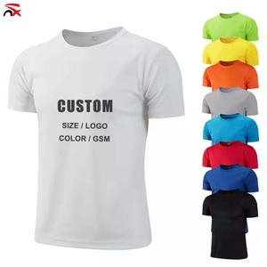 Wholesale t Shirt Printing Custom Plus Size Promotional Polyester Men T-shirt Unisex Quick Dry